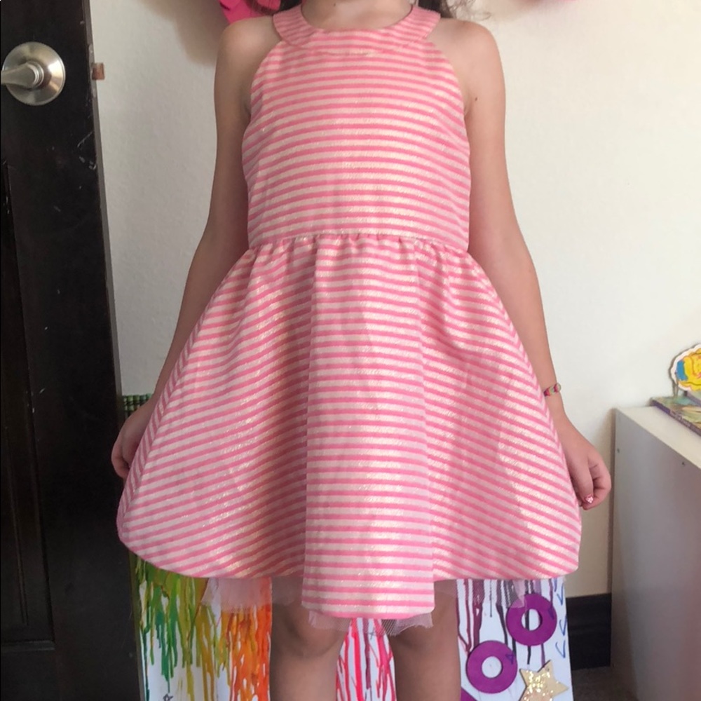 Beautiful little girls pink party dress